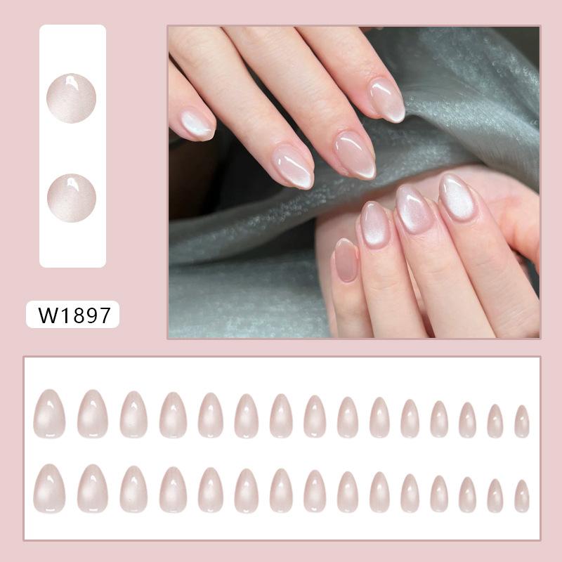 

Gentle naked pink short almond nail, sweet and less European and American ins style removable wearable armor 30 pieces