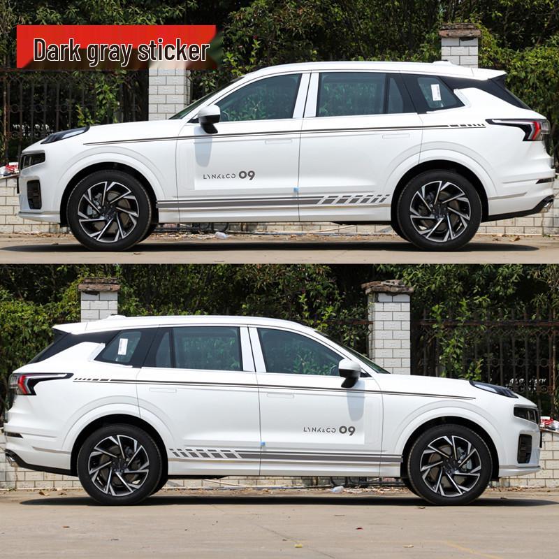 Lynk & Co 09 Auto Seitenschweller Aufkleber: Dynamische Taillenfarbstreifen für personalisierten Stil