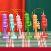 Set of 6 Traditional Colorful Wood Nutcrackers Soldiers Figurine Christmas Tree Hanging Pendants Decoration Festival