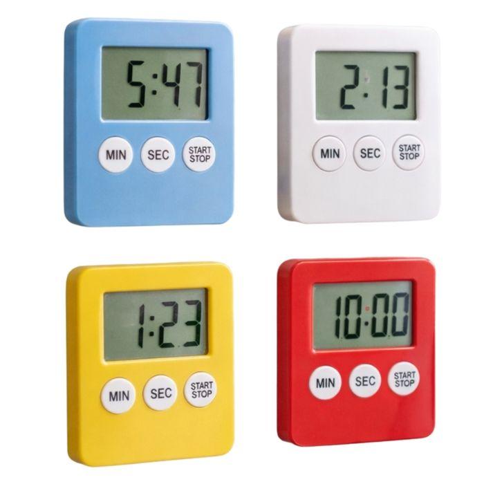 Lg-Expro Clear Magnetic Electronic Kitchen Timer – Battery Included, Refrigerator Or Hood Mounting – Random Color