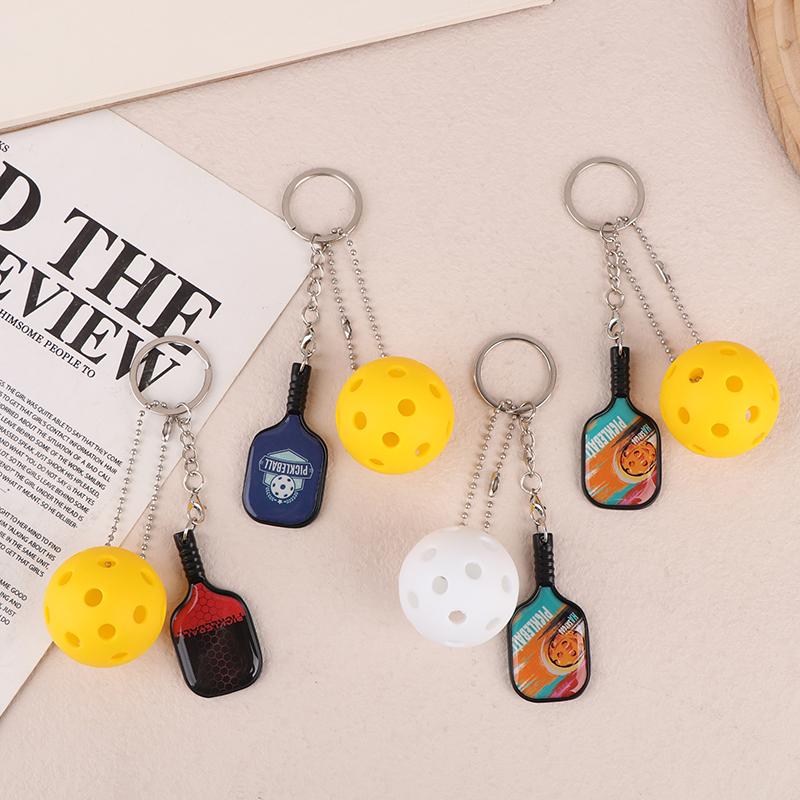 Pickleball Key Holder Car Key Chain Pendant Pickleball Keyring For Party Hoilday Handbag Wallets Birthday Gifts Accessories