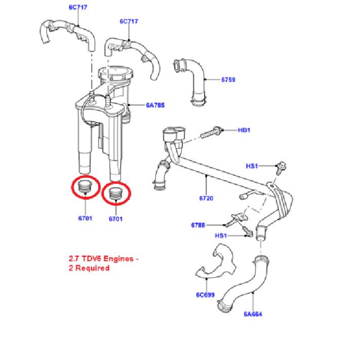 Guarnizione Sigillo Separatore Olio per Land Rover RR Sport Discovery 3 & 4 2.7 Diesel LR4 Range Rover Tutta Nuova Discovery Velar 3.0 1337060