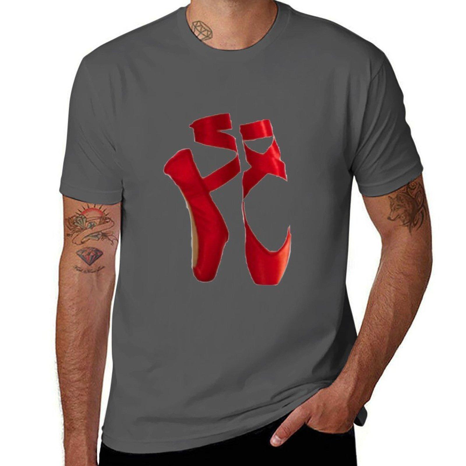 

Red Ballet Shoes T-Shirt men t shirt cotton 100% man t shirts graphic graphic t shirts for man T-Shirt 4XL