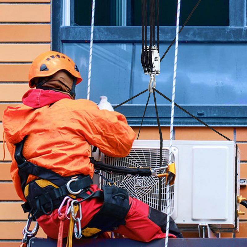 Block and Tackle Pulley Hoist 2200 Lbs Breaking Strength Block and Tackle Pulley Pulley Block 1100lb Loading Capacity for Animal