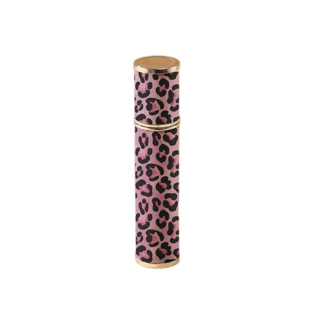 Reusable Leopard Print Leather Spray Bottle Portable Cosmetic Container 10ml Perfume Bottle Makeup
