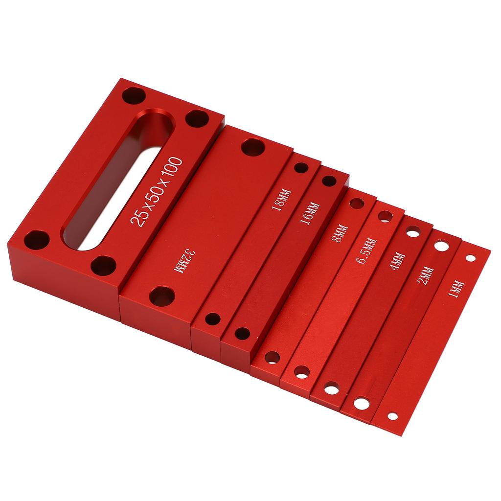 9PCS Height Gauge Blocks Aluminum Alloy Woodworking Setup Bars for Milling Machine Table Saw
