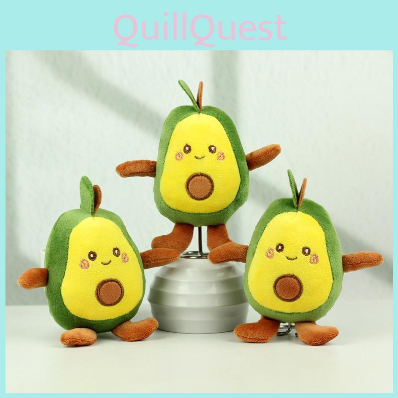 Charming Four-inch Avocado Stuffed Toy Keychain Ideal For Kids Backpack Accessories