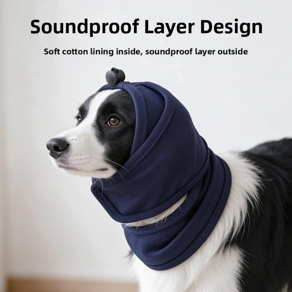 Anti-scare Dog Noise Canceling Hood Soft Elastic Dog Calming Earmuffs Firework