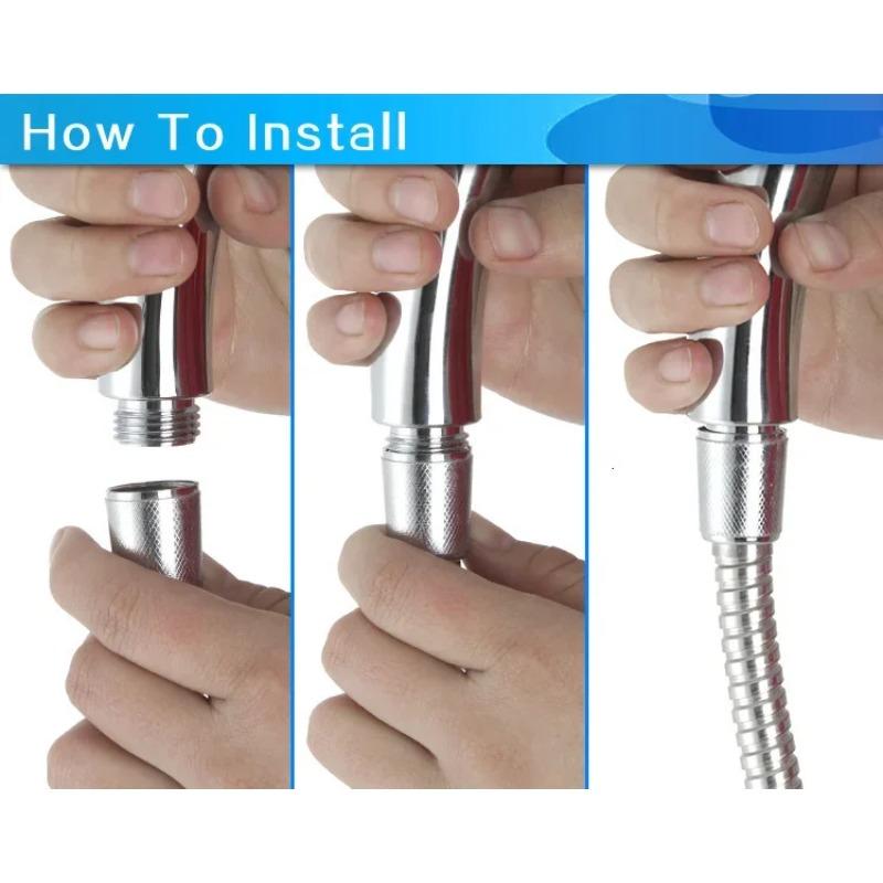 High Quality 5 Modes Round Rain Shower Head with Hose Sets Shower Holder for Bathroom Shower Accessories Douche