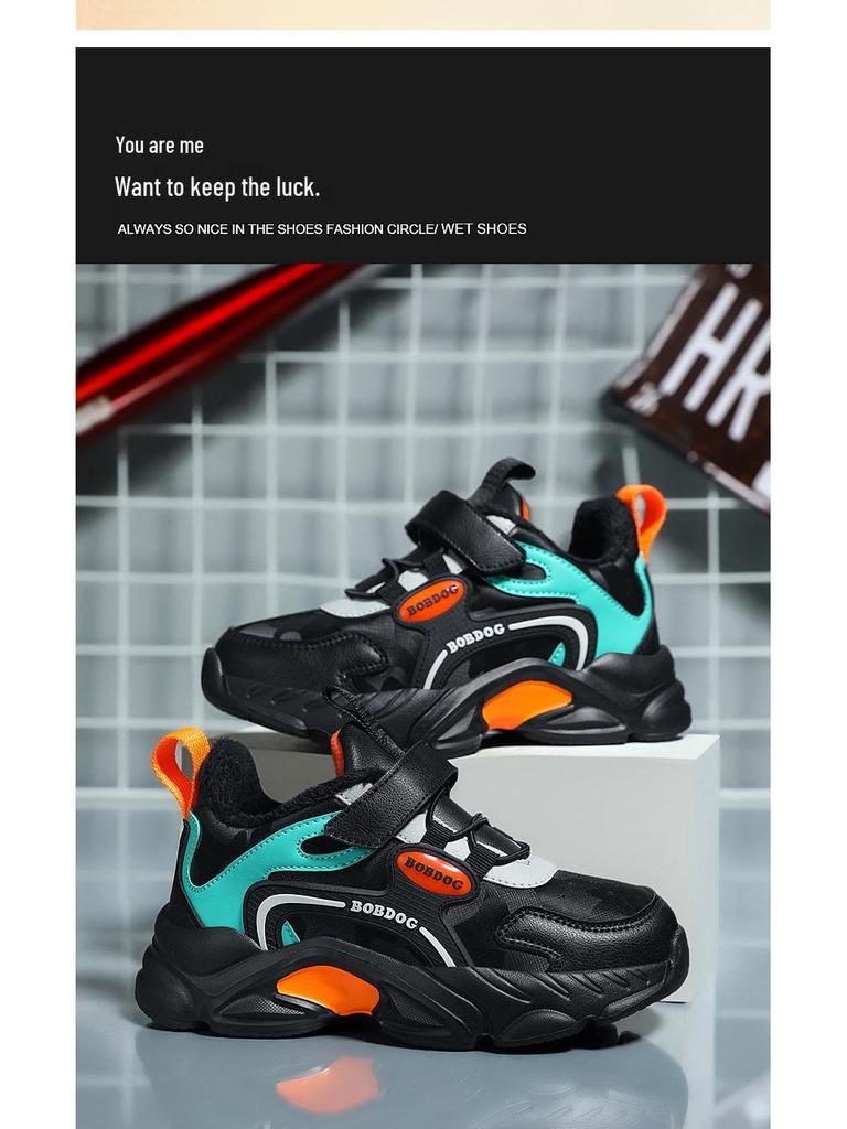 Bobdog Boys' Fleece-Lined Cotton Winter Sports Shoes 2025