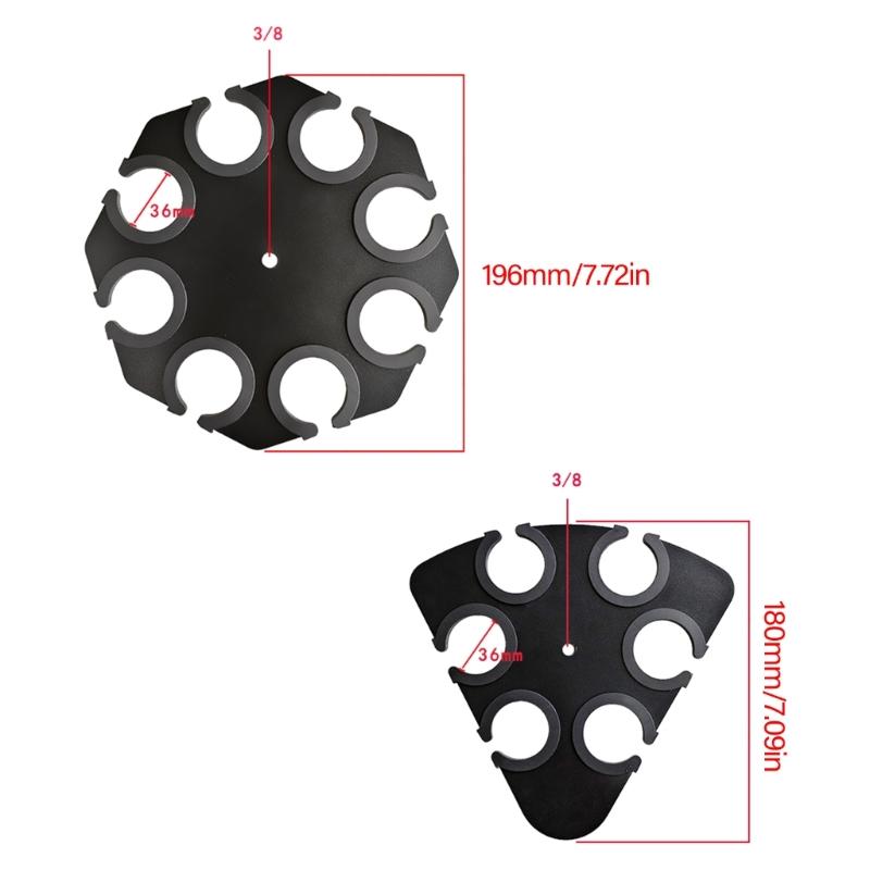 Durability On-Stage Multi Mic Holder Microphone Tray with AntiSlip Plastic Pad for Up To 8Mics Secure &Neat Storage