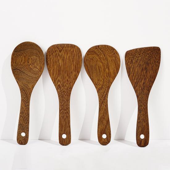 Kitchen Utensils Food Grade Heat Resistant Wood Utility Kitchenware Pan Spatula Cooking Accessories for Home