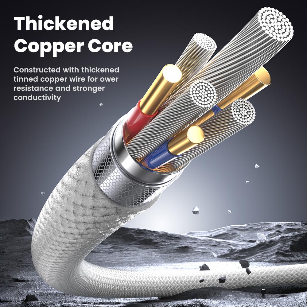 TOOCKI TX110C3 1m 100W Mini Zinc Alloy USB-C to USB-C Cable 480Mbps Data Fast Transfer Cable with Smart Chip