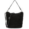 Women's Leather Messenger Bag With Zippers, Roomy Italian Suede Leather