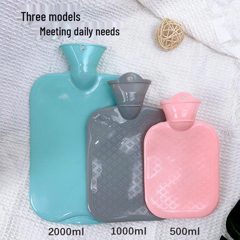 Large Hot Water Bottle - Thickened PVC, Explosion-Proof, Warm Belly & Hand Compress.