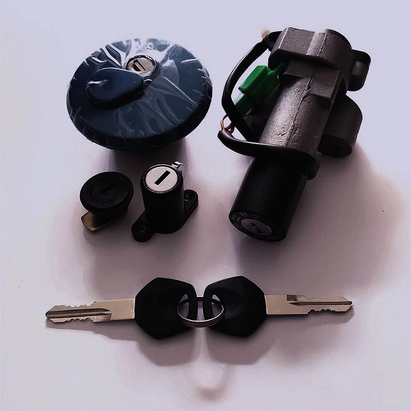 

Shua Yue GD110 Motorcycle Ignition Switch Lock Set: Includes Whole Vehicle Lock, Ignition Switch, Fuel Tank Cap, and Key Door.