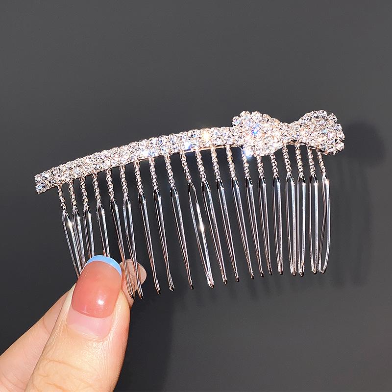 Non-Slip Crystal Pearl Hair Comb - Elegant Summer Headdress for Women