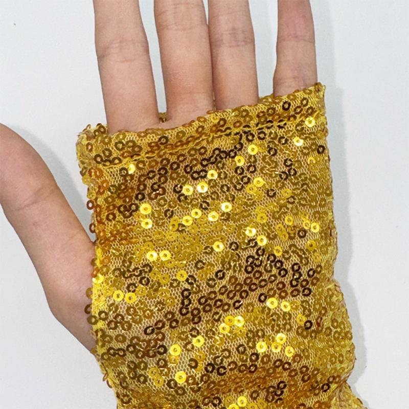 Glittriga paljettvantar Perfekta för temafester och festivalfiranden Mjuka och lätta handskar för scenframträdanden