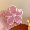 Jelly Color Acrylic Plumeria Hair Clip for Woman Fashion Back of The Head Shark Clip Cute Girl Ponytail Hair Clamp Hair Accessor