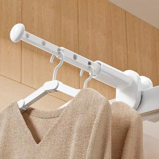 1/2Pcs Retractable Clothes Drying Rack Strong Load-bearing Simple Installation Foldable Hanger Pull-Out