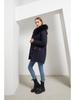 Women's Fleece-Lined Hooded Parka with Fur Collar - Warm Loose-Fit Cotton Jacket, European Size (2021 Autumn/Winter Collection)