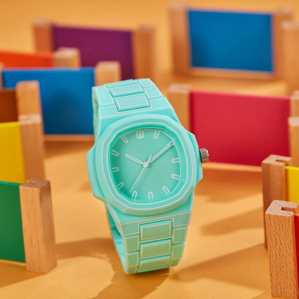 2025 New Fashionable Creative Men's Women's Watches Printed Lines Painting Design Octagonal Waterproof Quartz Watch Reloj