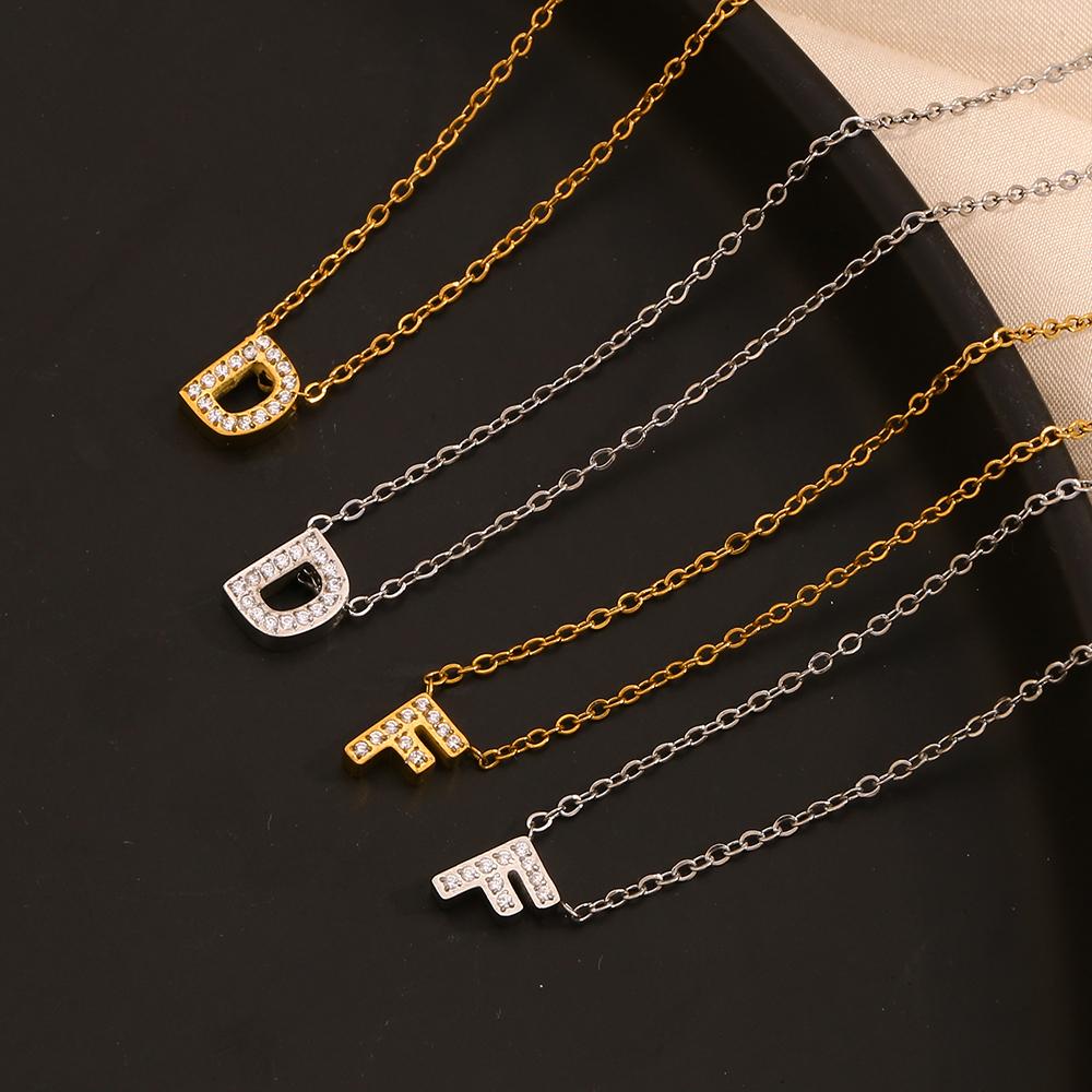 MamacitaSlay Classic 316L Stainless Steel Letter Necklace Waterproof 18K Gold Plated Jewelry Women's Elegant Neck Jewelry Gift