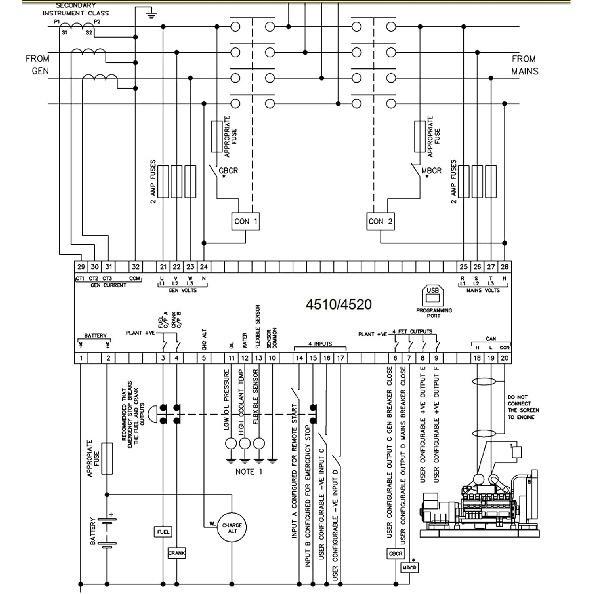 DSE4520 Auto Mains Failure Control Module Automatically Switch Self‑Starting LCD Generator Controller Kit Generator Controller DSE4520 Auto