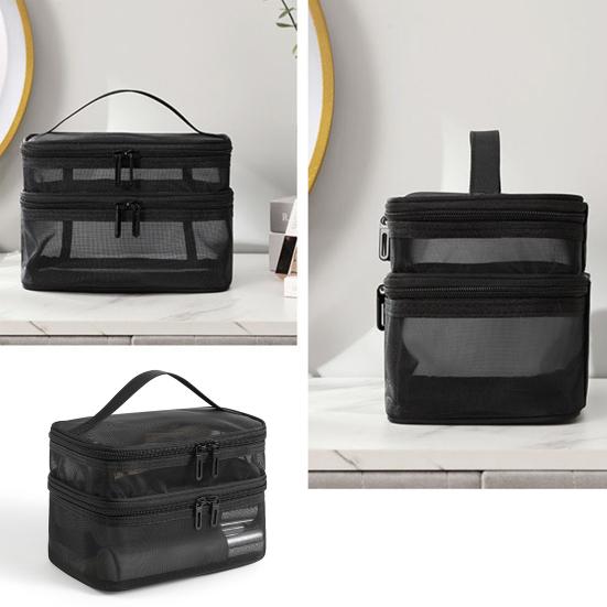 Toiletry Organizer Translucent Travel Cosmetic Bag Large-capacity Makeup Case