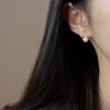 Korean Style 18K Gold-Plated Freshwater Pearl Stud Earrings - Cold Style Niche Design Jewelry