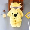 Born Fleece Baby Cute Animal Overalls Winter Boy Girl Cotton Newborn Toddler Clothes Infant Warm Footies One Piece