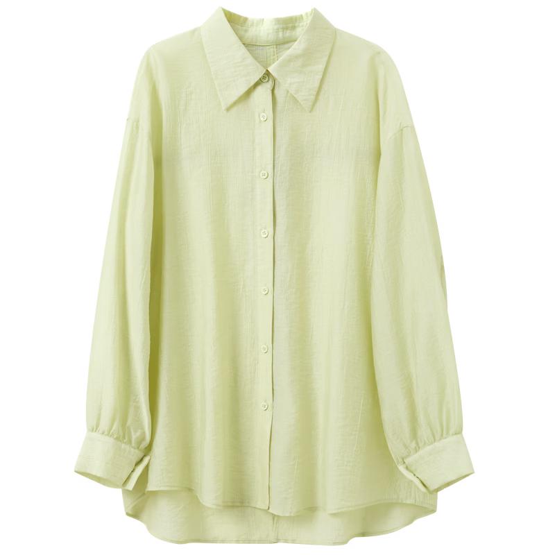 Sancai Lightweight Tencel Loose Split Tie-Front Blouse