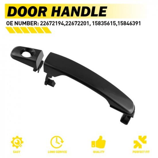 Black Driver Front Exterior Outside Door Handle LH Side Fit 2007-09 Saturn Aura