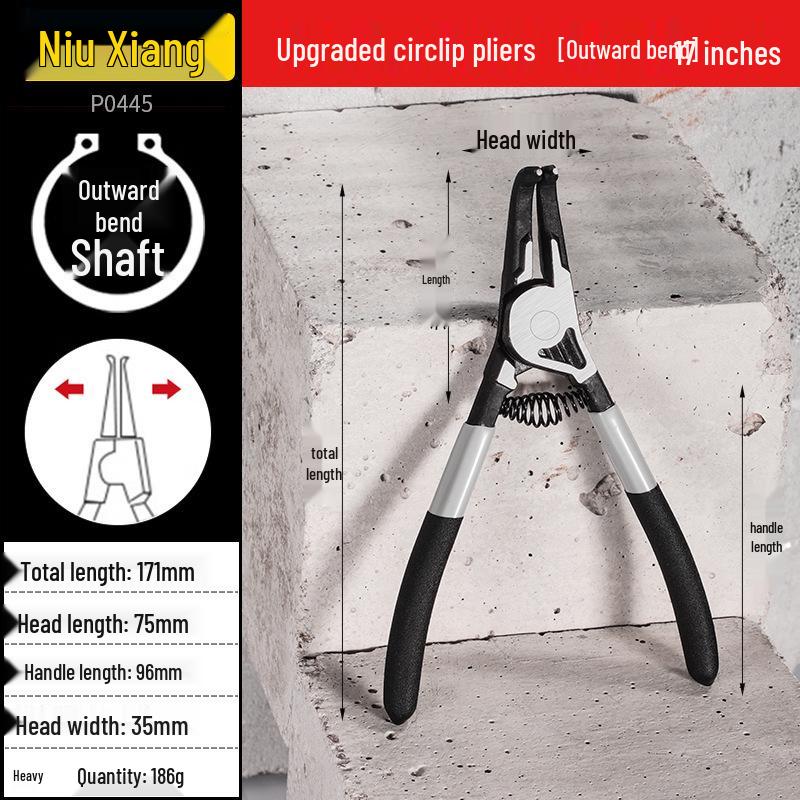 Industriequalität Gelb Doppelnutzungs-Sprengringzangenset für Innen- und Außensicherungsringe