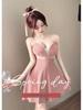 Women's Sexy Backless Spaghetti Strap Mesh Dress - Low-Cut, Summer Temperament, See-Through with Large Hem Skirt