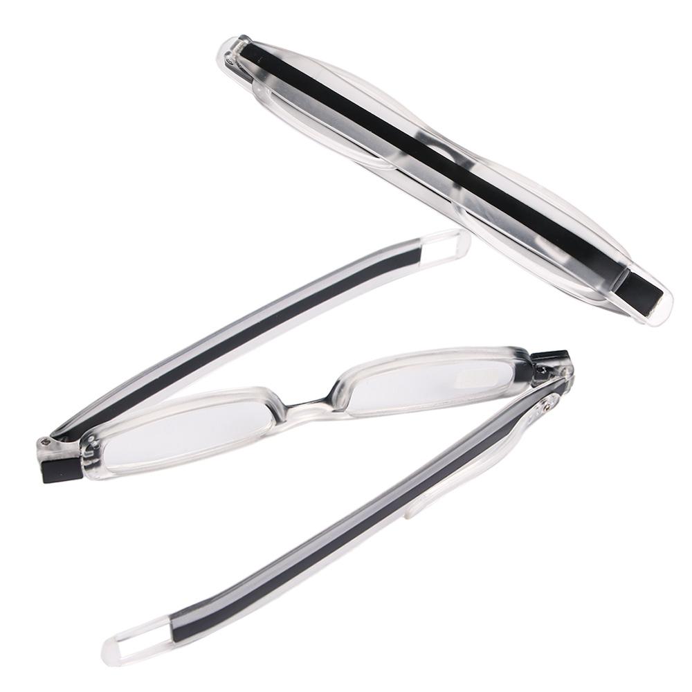 1PC Upgraded 360 Degree Rotation Reading Glasses Ultraportability Mini Slim Folding Eyeglass Spectacles for Old Man Grandmother