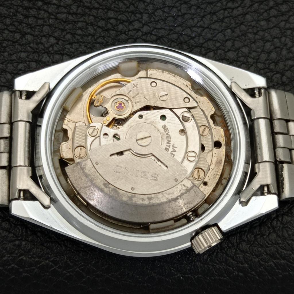 VINTAGE REFURBISHED SEIKO 5 AUTOMATIC 6309A JAPAN MENS BLACK WATCH a441082-9 Sk-a441082-1