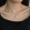 High-End Moissanite D Color Sterling Silver Pendant Necklace for Women - One Carat Round Gem