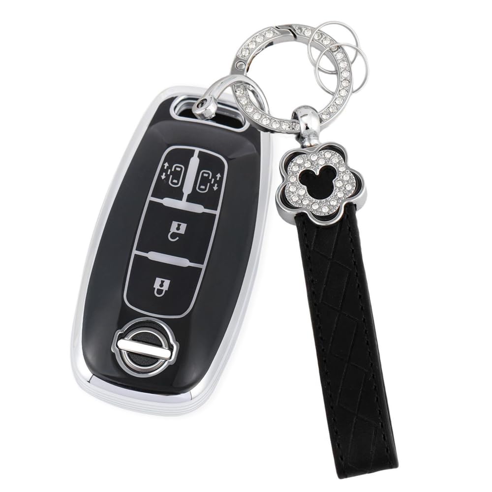 

Nacalikeey Чехол для смарт-ключа «Цветущая слива», Милая сакура, Чехол для ключа, Брелок для ключей, Пыленепроницаемый, Модный