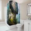 Double Exposure Forest Portrait Shower Curtain - Creative Nature Soul Art Design - Indoor Home Bathroom Decor Art Bath Curtain