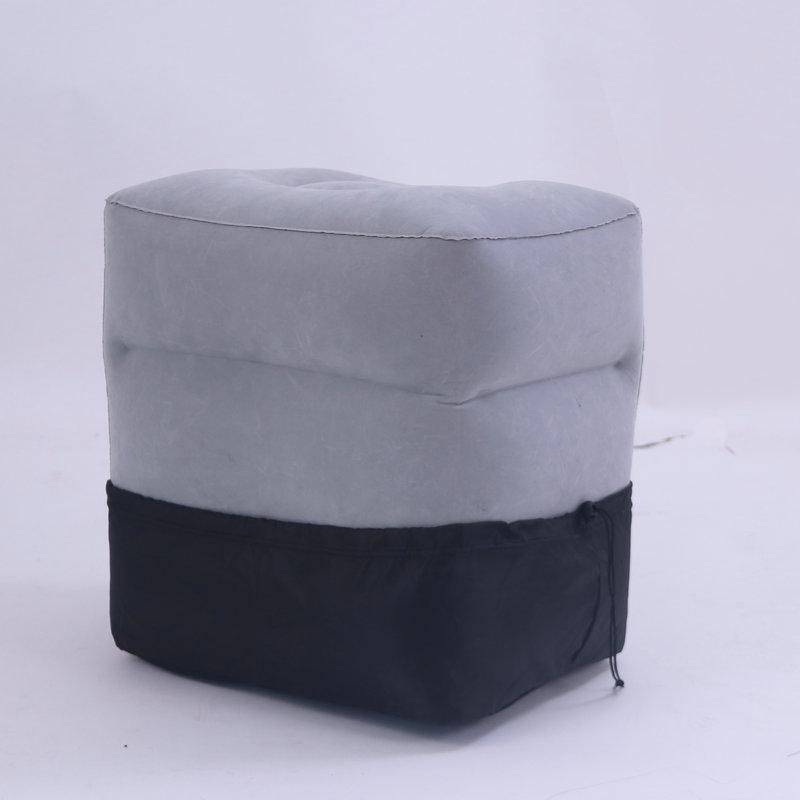 Portable Inflatable Travel Footrest for Airplanes, Trains, Buses, Offices, and Cars