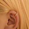 18K Gold-Plated Color-Preserving Cubic Zirconia C-Shaped Ear Cuff for Women Fashion Simple Ins Style Earrings Jewelry Gifts