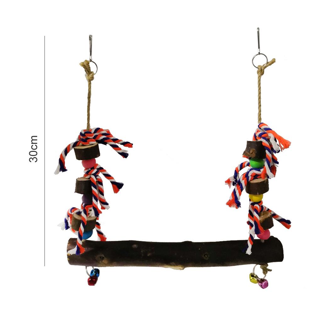 Wooden Chicken Swing Colorful Pet Swing Chew Toy for Chicken and Birds