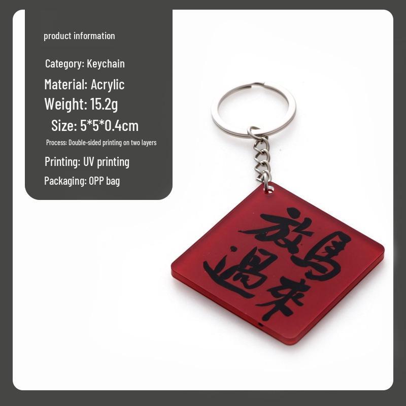 Custom Acrylic Cartoon Couple & Group Photo Keychain - Anime Pendant Standee