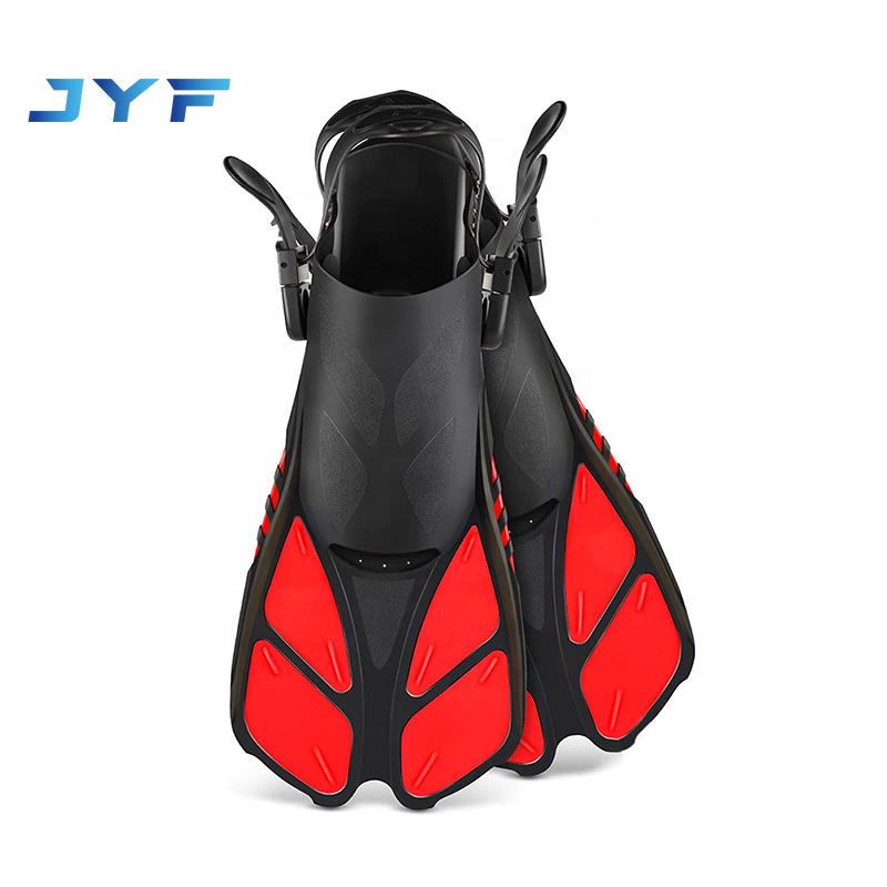 JYF Brand Hot Selling Yellow Orange Scuba Pro Jet Fins with Flipper Buckle