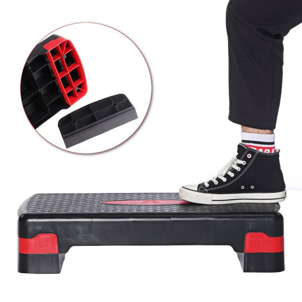 4/6in Adjustable Fitness Aerobic Step Non-slip Cardio Yoga Pedal Stepper Gym Workout Exercise Fitness Aerobic Step Equipment 100KG