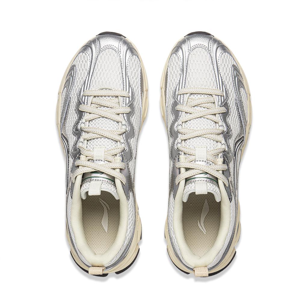 Li Ning Cushioning Abrasion Resistant Breathable Low top Running Shoes Women's Chalk Gray ARXW024-2