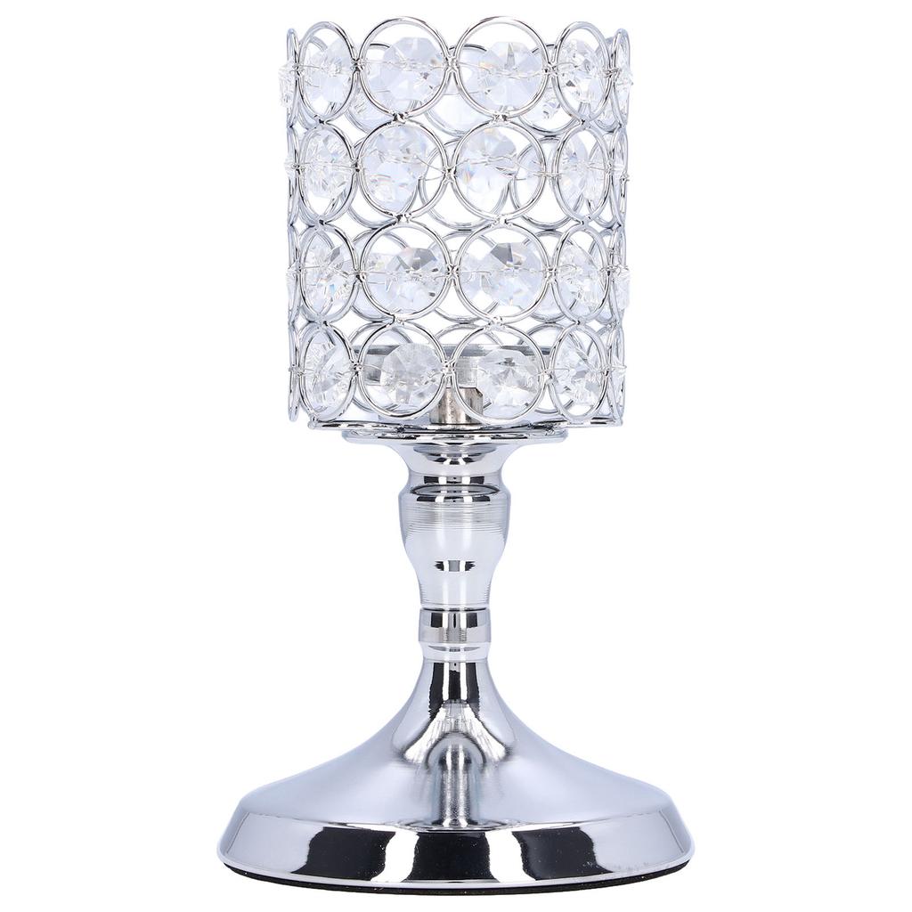 Crystal Candle Holder Electroplating Process Carved Design Elegant Style Exquisite Durable Tealight