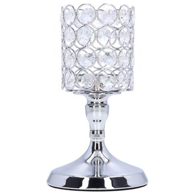 Crystal Candle Holder Electroplating Process Carved Design Elegant Style Exquisite Durable Tealight