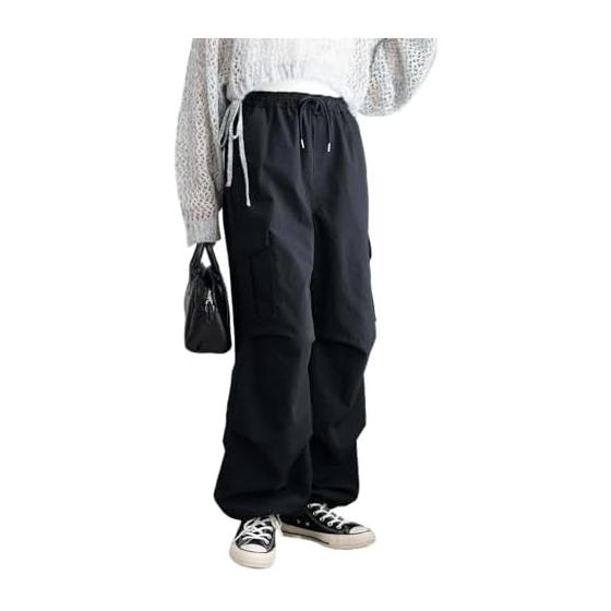 [Wego] Easy Pants, Cargo Pants, Wide Pants, Trousers, Bottoms, Long Pants, Clothing, Dance, Outdoor, Plain, Street, Casual, Korean, Autumn Clothes,